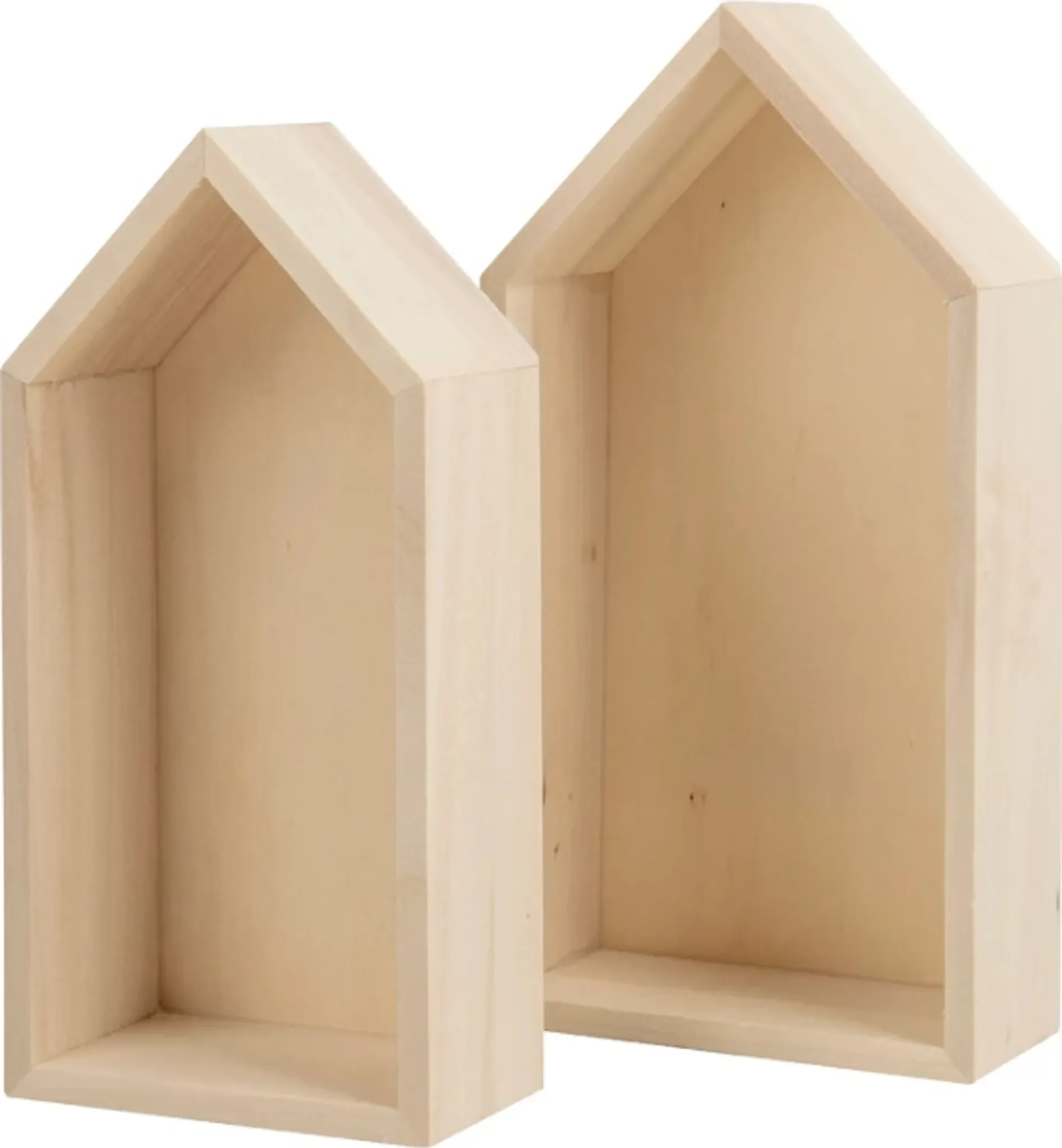 Textilomanie – Wandregal-Set „Little Houses“ 2-tlg. Holz
