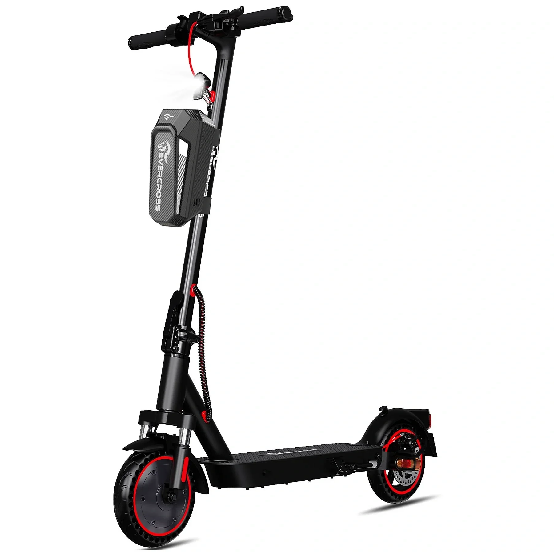 EVERCROSS TECH EV85F ABE – Elektroroller mit Straßenzulassung, 8,5 Zoll, Schwarz-Rot
