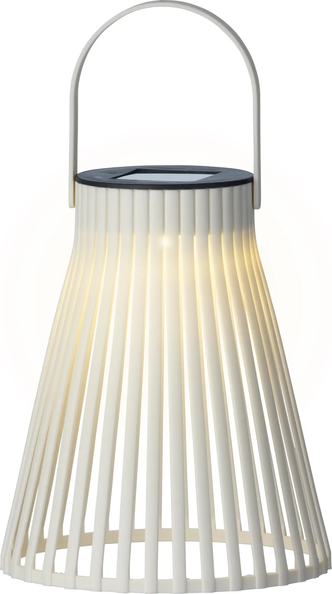 Lumineo Solar Gartenleuchte LED Laterne – Weiß, Ø 14,5 × 18,5 cm