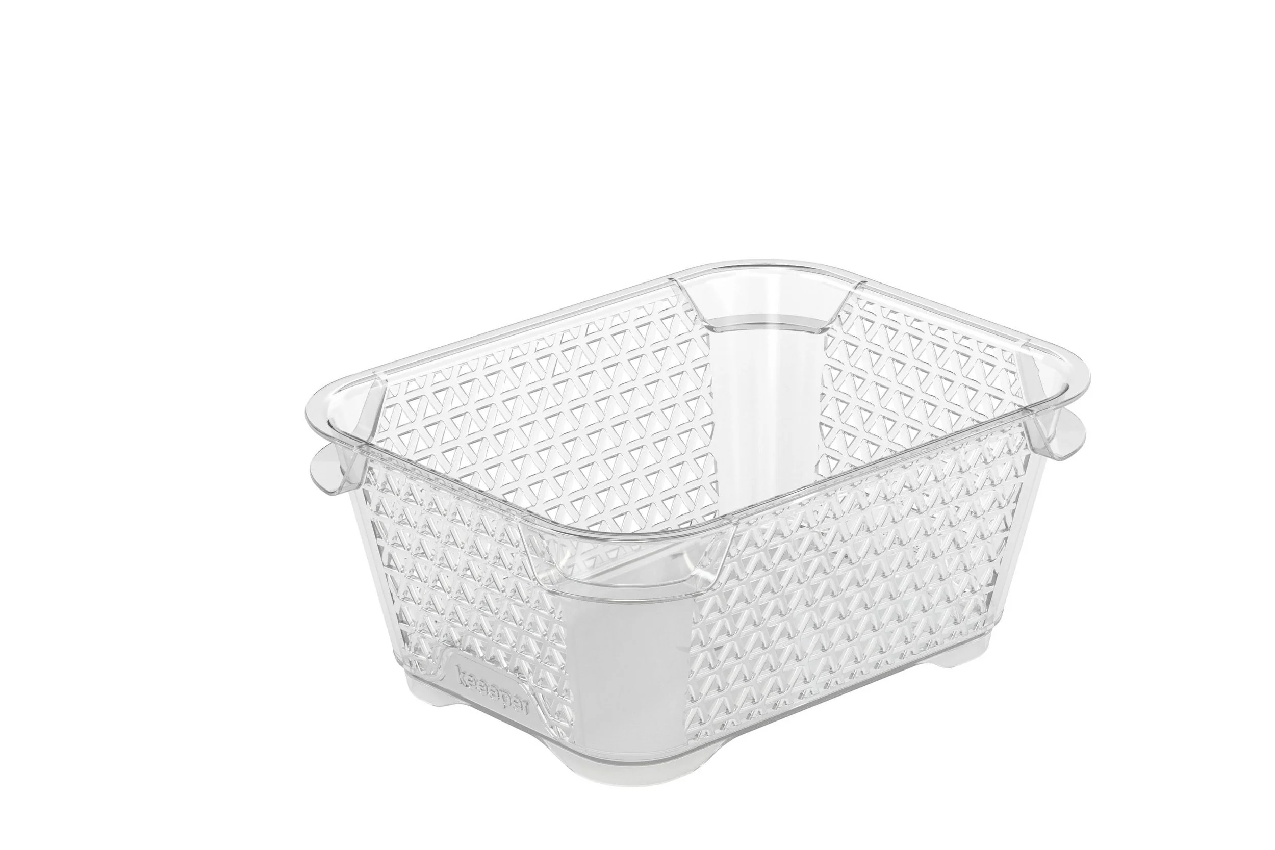 KEEEPER – Stapelbarer Aufbewahrungskorb „Mirko“ – Format A7, transparent