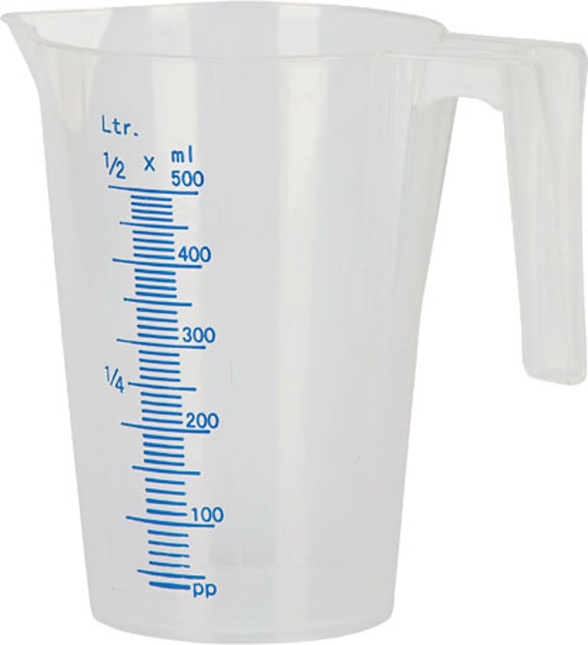 Kerbl – Messbecher 0,5 L Kunststoff mit Skala, stapelbar
