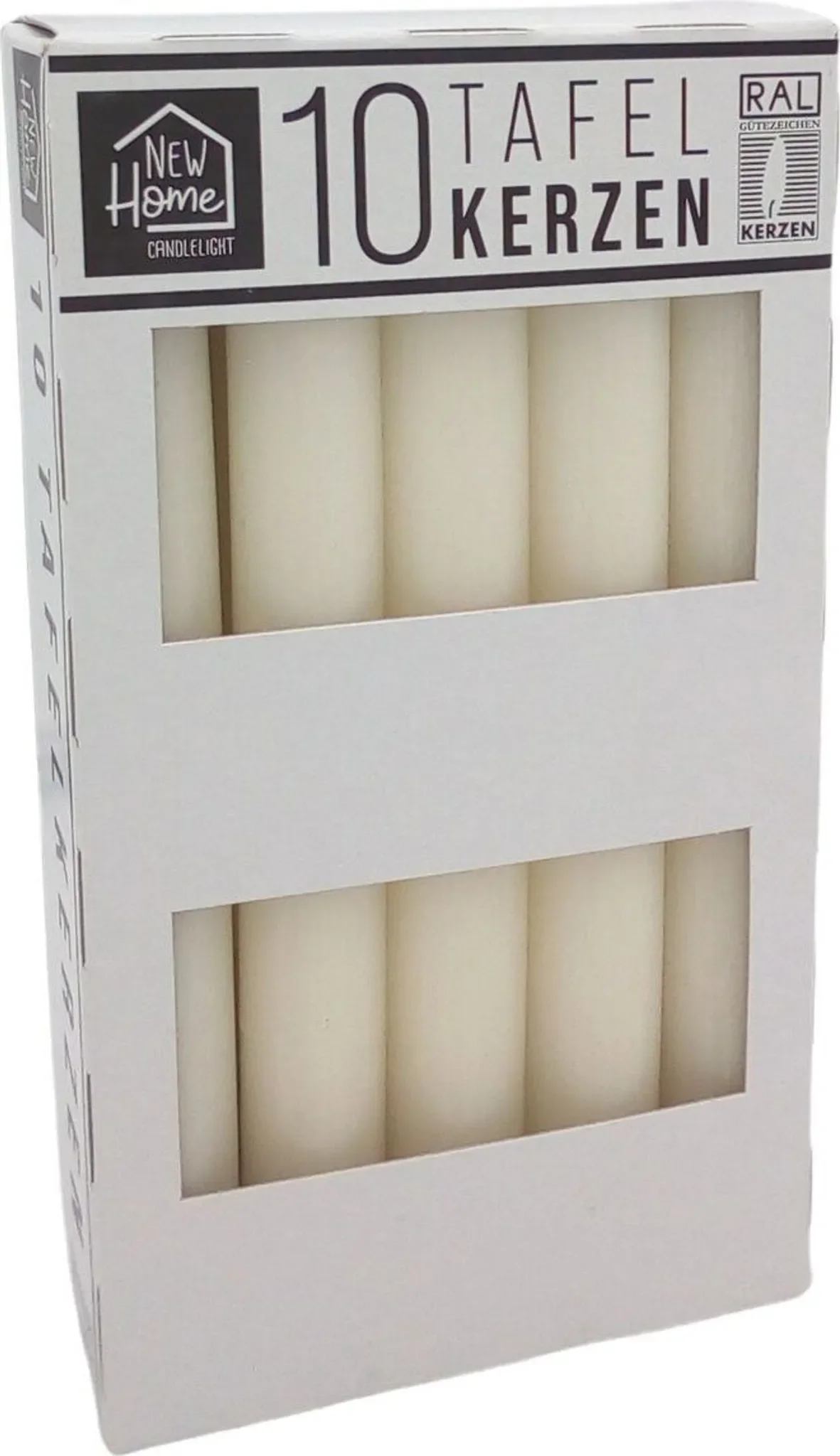 New Home – Tafelkerzen 10er-Set Champagner