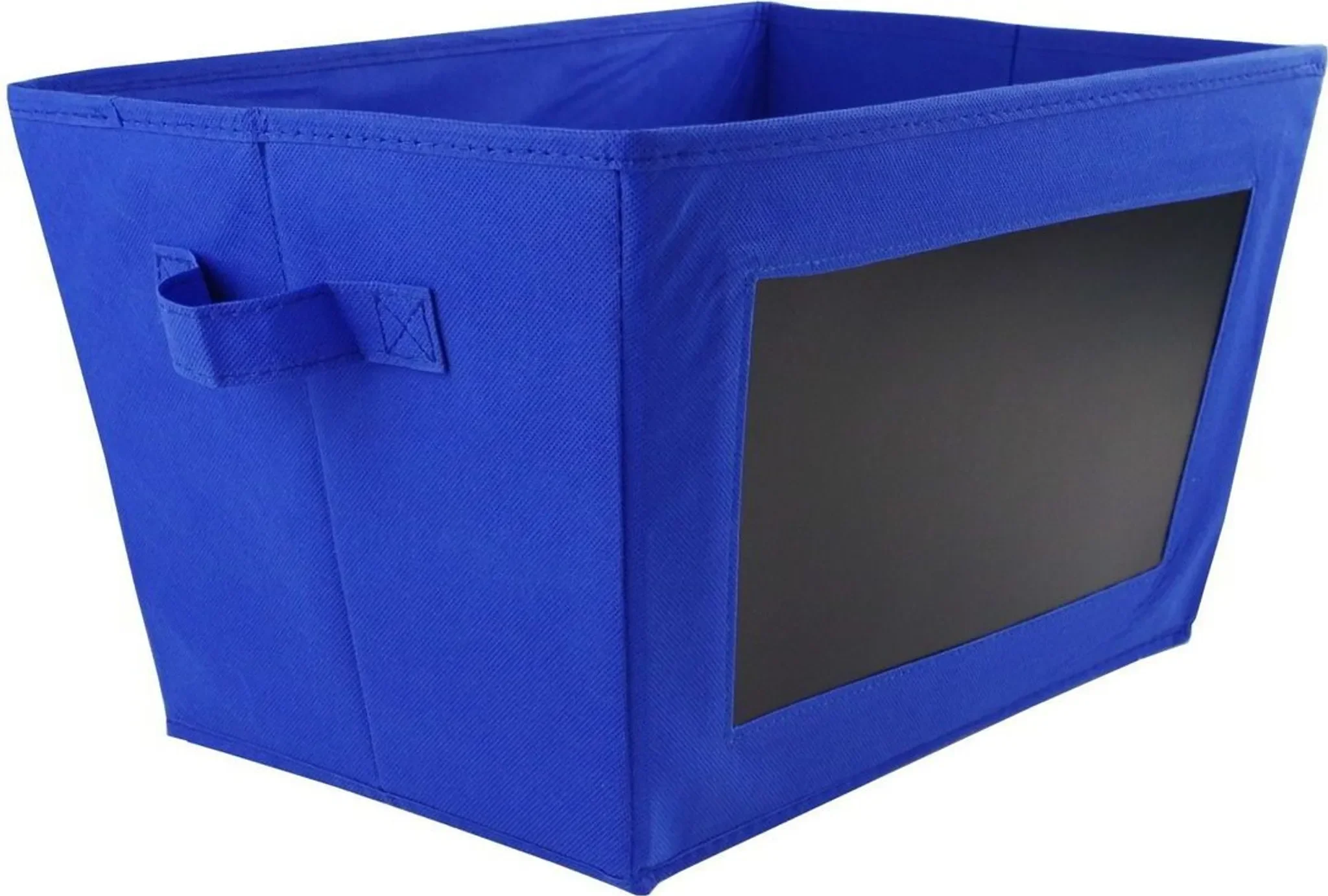 Japadoo – Aufbewahrungsbox Faltbox 40×28×23 cm, Stoffkorb mit beschreibbarem Feld – Farbe Blau