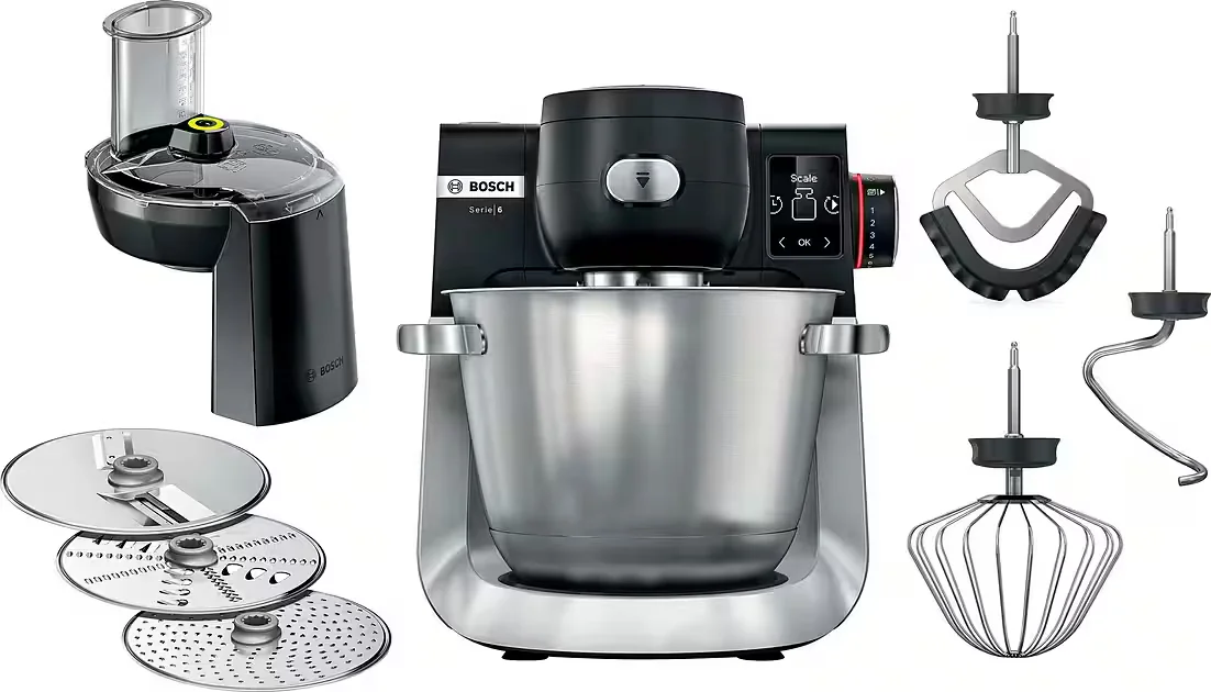 Küchenmaschine MUMS6ZS13D mit Automatik 1g Waage Durchlaufschnitzler